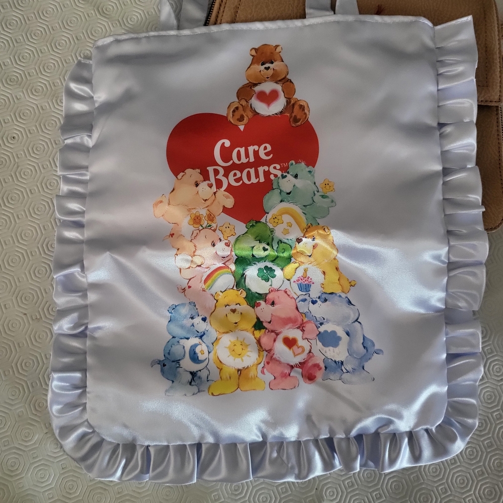 Care Bears Baby Blue Satin Tote Bag - Picture 7 of 8